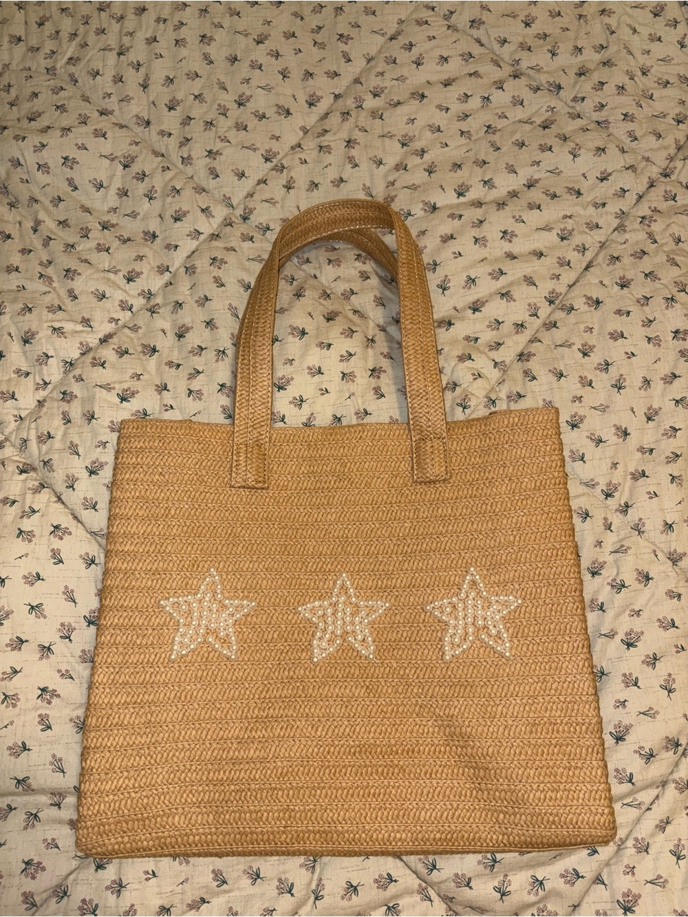 Tote Bag with Beaded Stars
